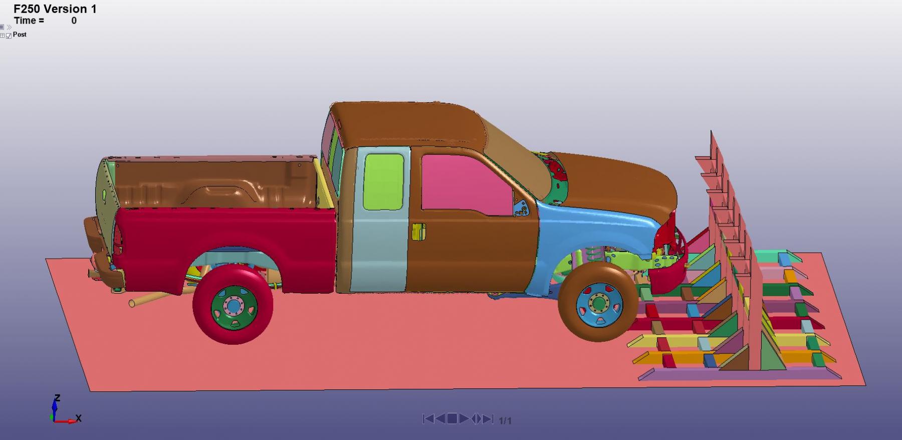 manual road blocker barrier impact test